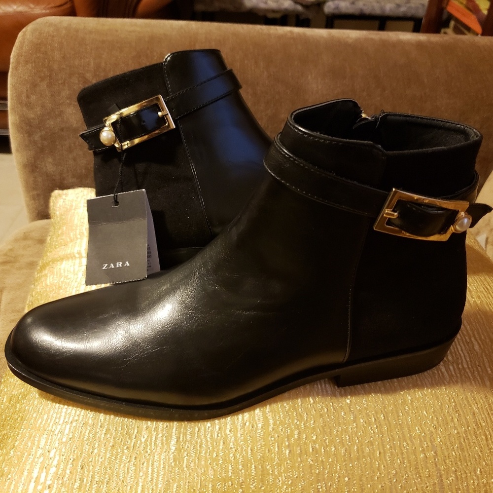 Zara Ankle Boots with side buckle